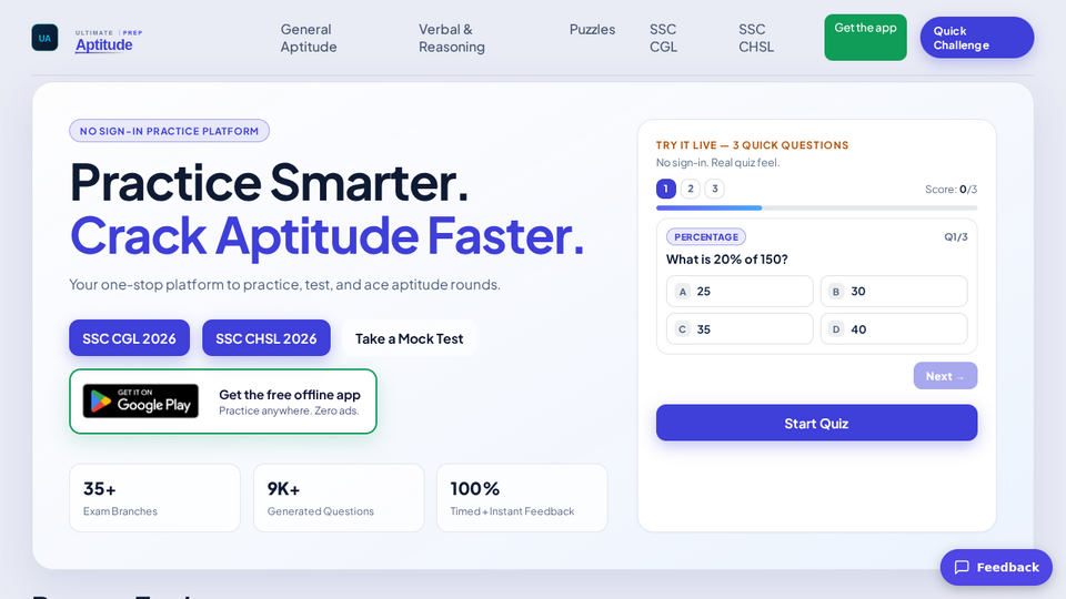 Screenshot of Ultimate Aptitude Prep