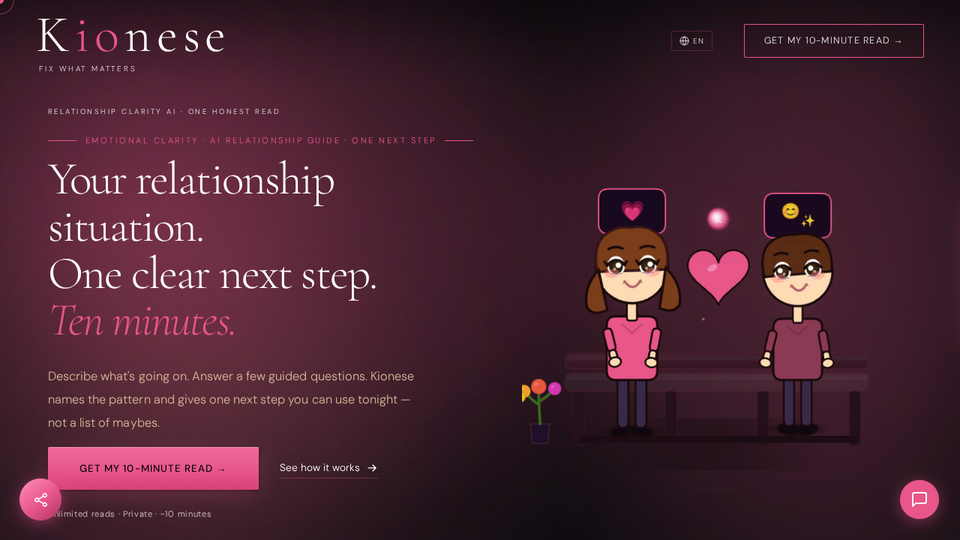 Screenshot of Kionese