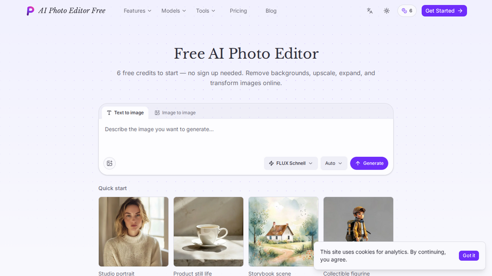 Screenshot of AI Photo Editor Free