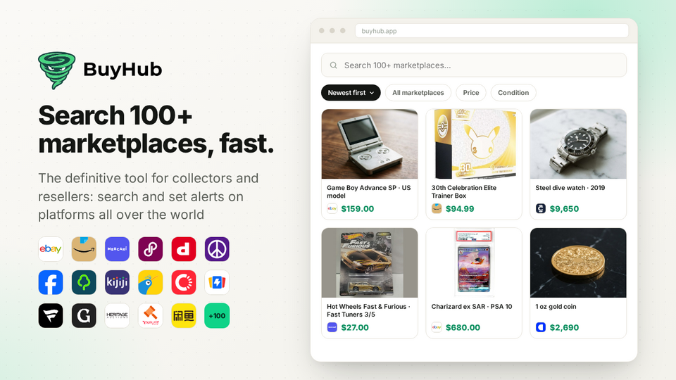Screenshot of BuyHub
