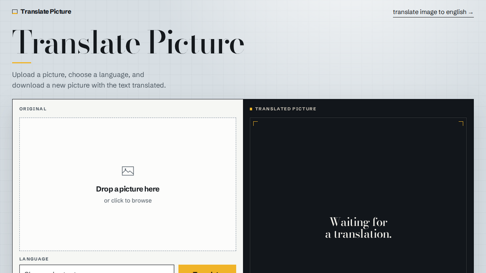 Screenshot of Translate Picture