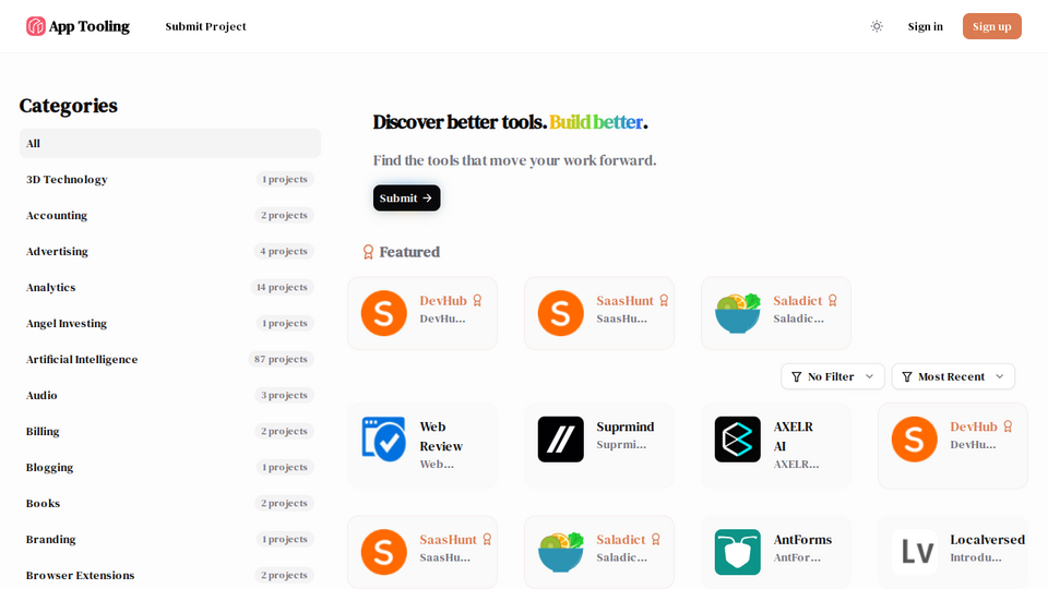 Screenshot of AppTooling