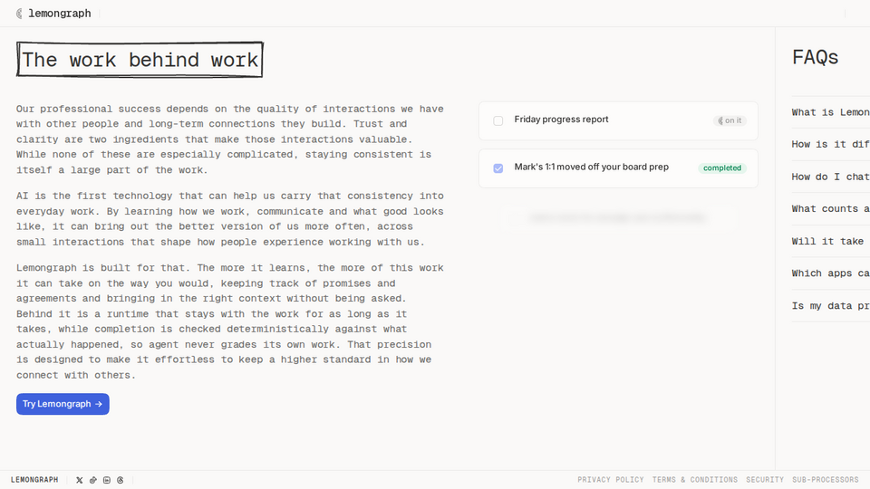 Screenshot of Lemongraph
