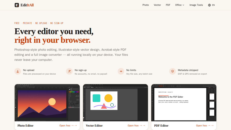 Screenshot of EditItAll