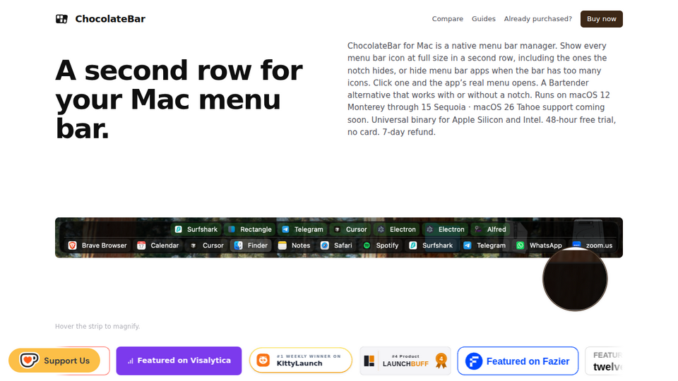 Screenshot of ChocolateBar