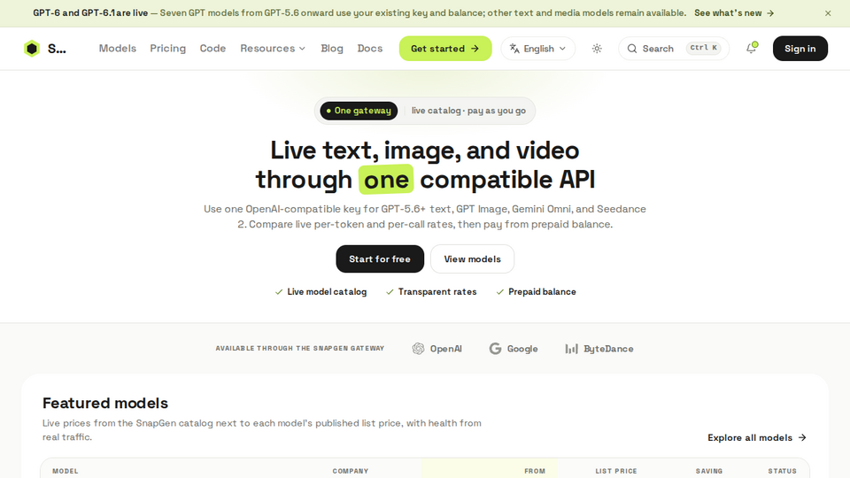 Screenshot of SnapGen
