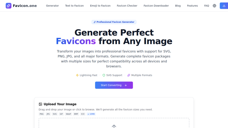 Screenshot of Favicon.one