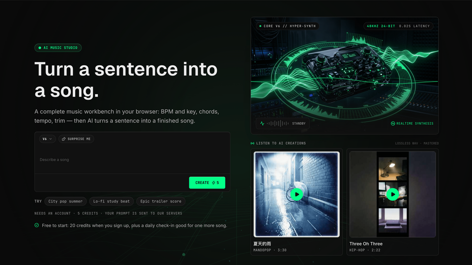 Screenshot of MUSICTOOL