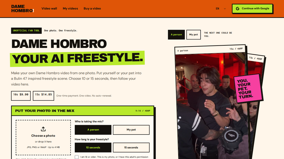 Screenshot of Dame Hombro