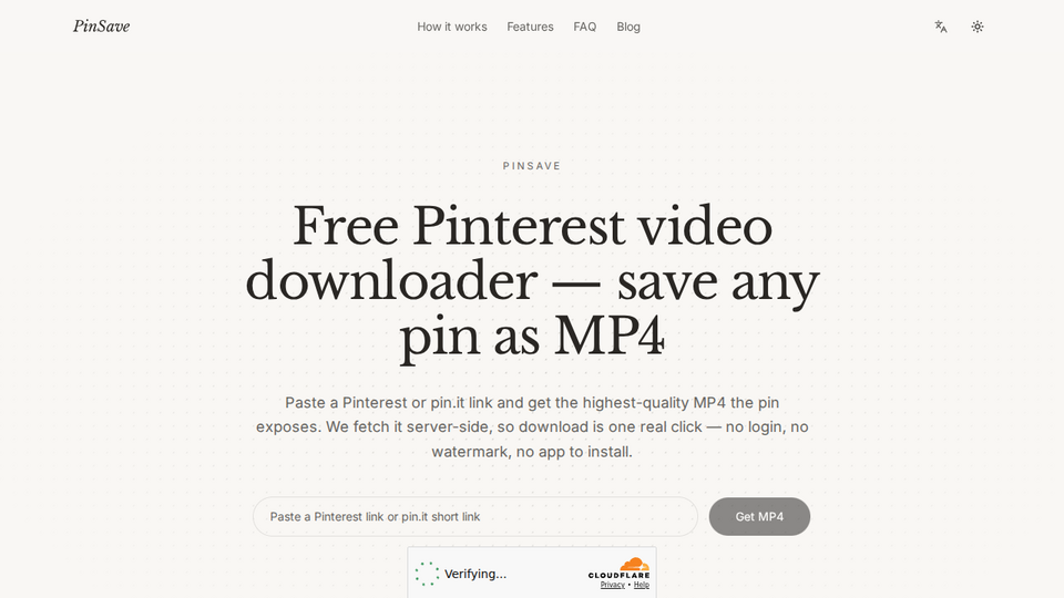 Screenshot of PinSave