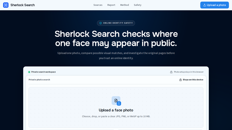 Screenshot of Sherlock Search