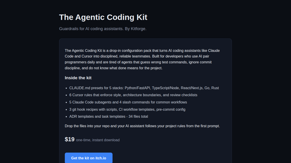 Screenshot of Agentic Coding Kit