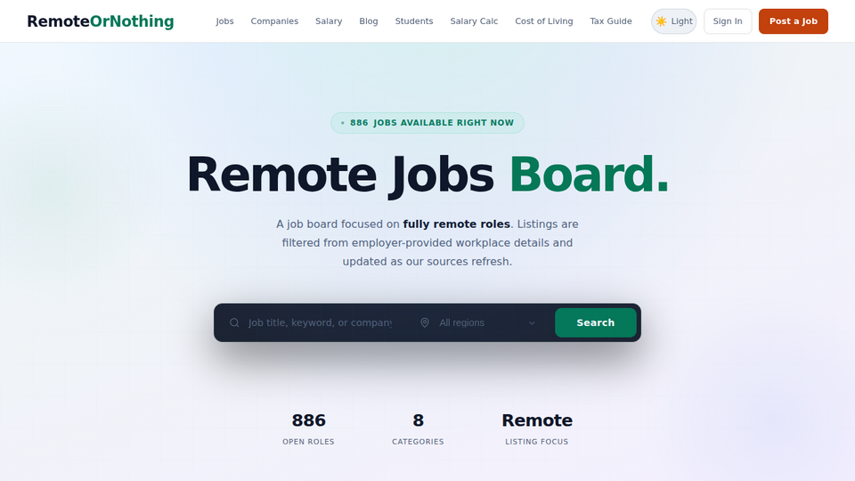 Screenshot of RemoteOrNothing