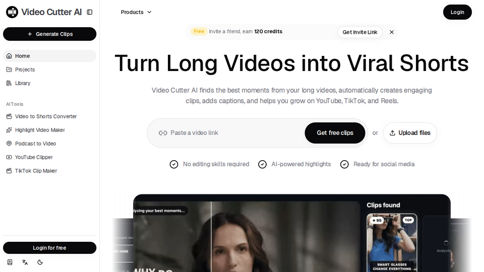 Screenshot of Video Cutter AI