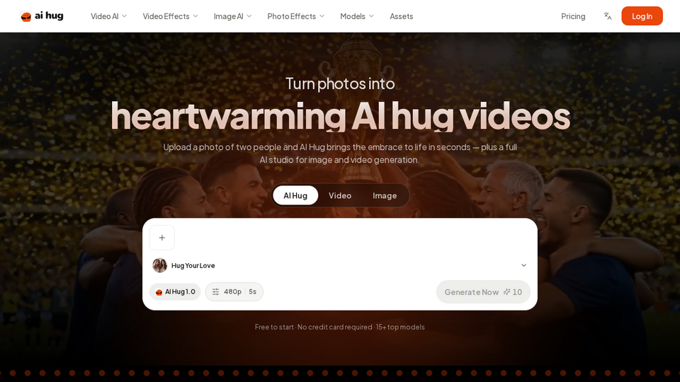 Screenshot of AI Hug