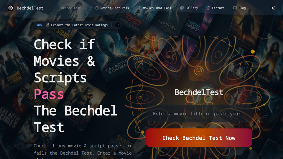 Screenshot of BechdelTest