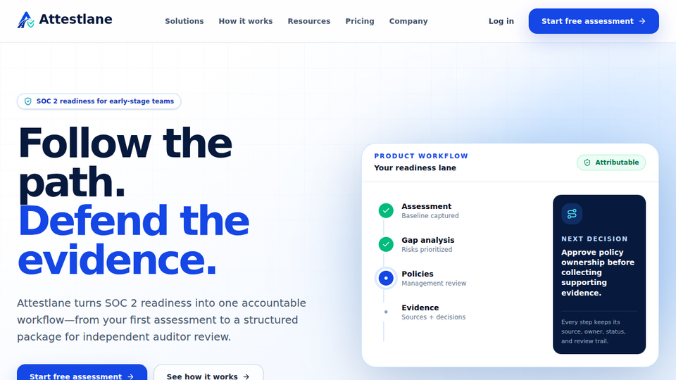 Screenshot of Attestlane
