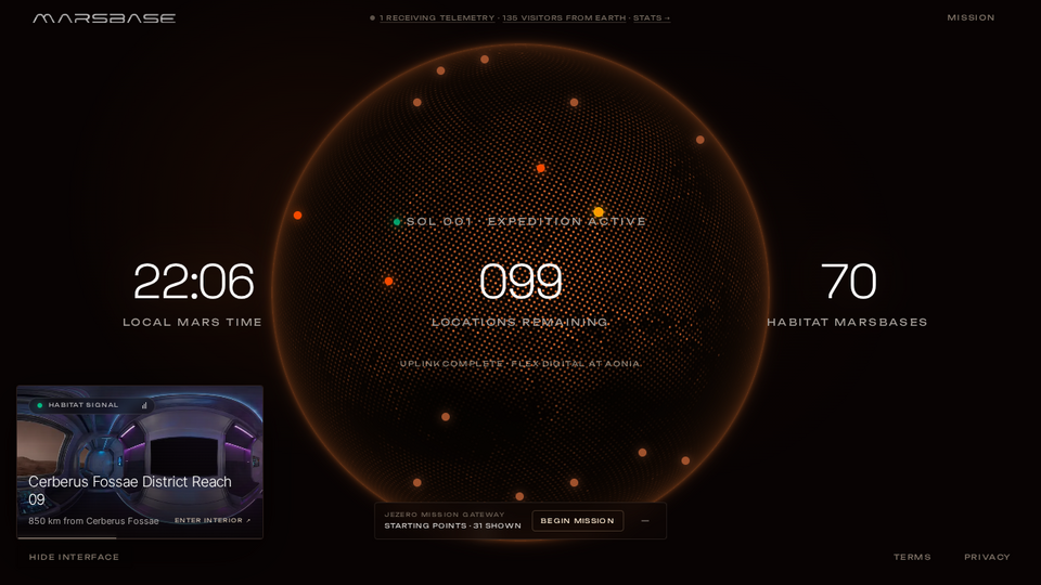 Screenshot of Marsbase