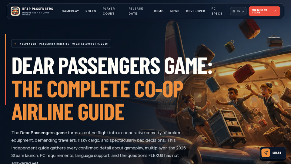 Screenshot of DearPassengers.net