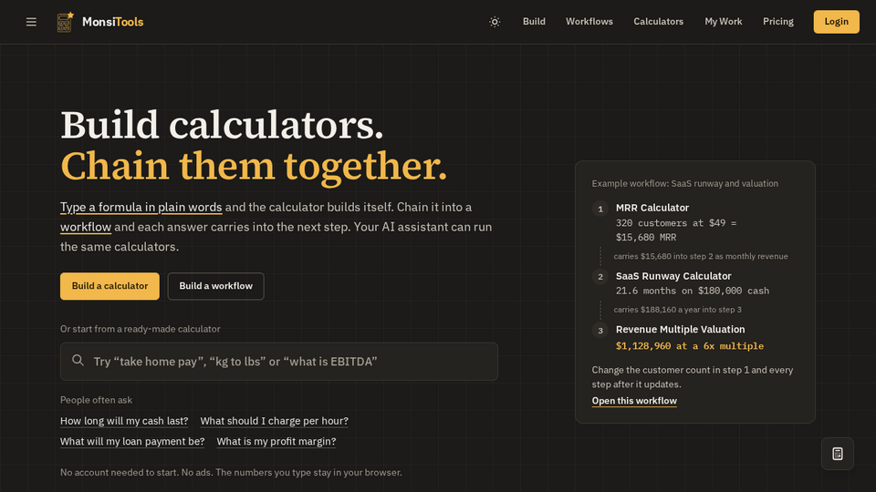 Screenshot of MonsiTools