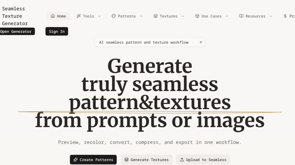 Screenshot of SeamlessCanvas