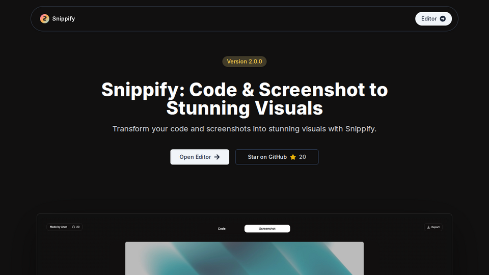 Screenshot of Snippify