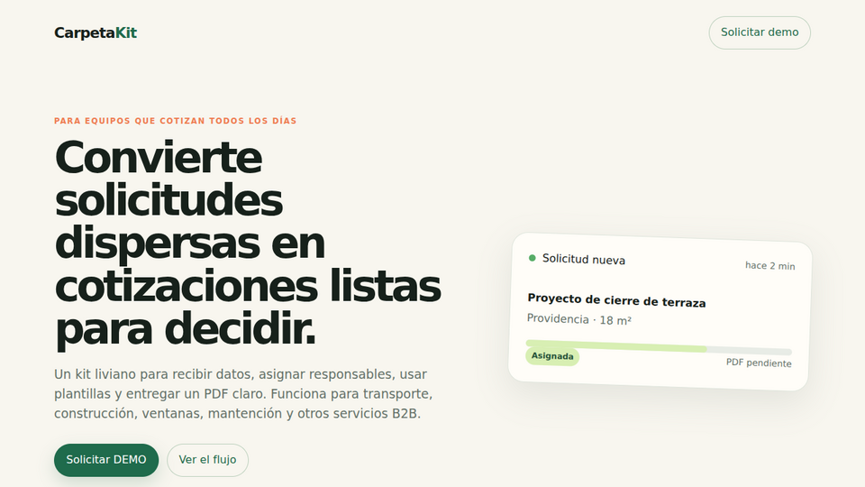 Screenshot of CarpetaKit
