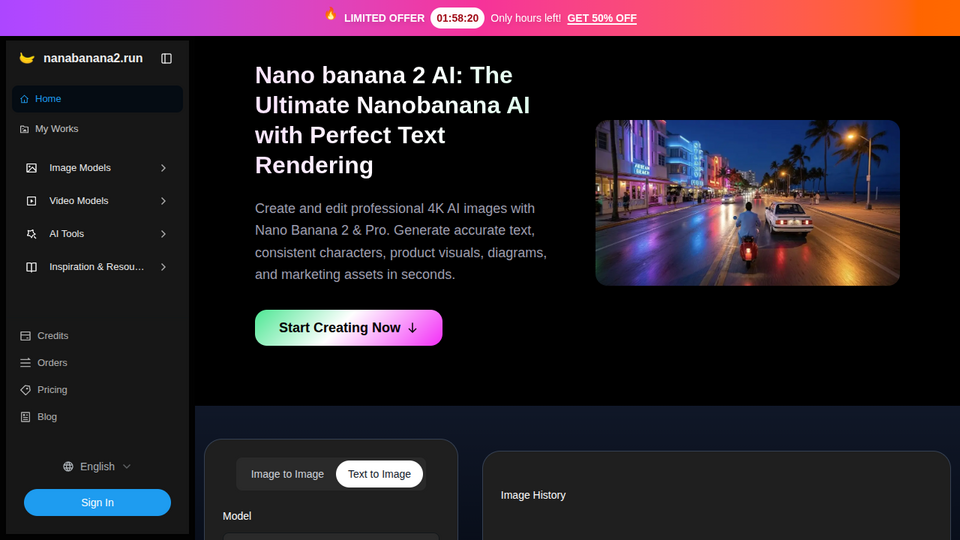 Screenshot of Nano Banana 2