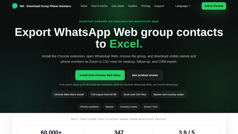 Screenshot of WA Group Contacts
