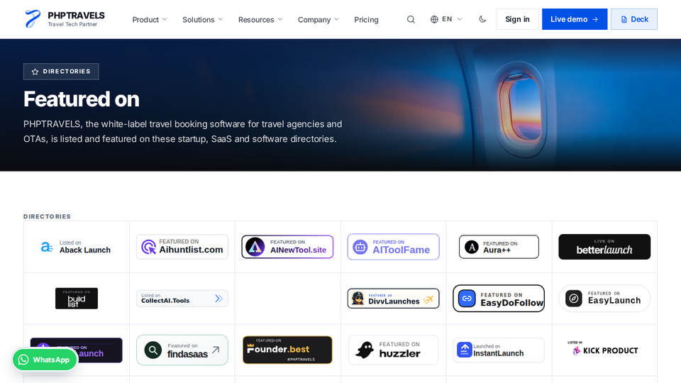 Screenshot of PHPTRAVELS