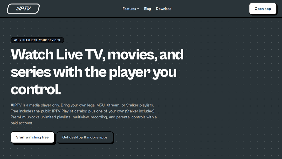 Screenshot of #IPTV
