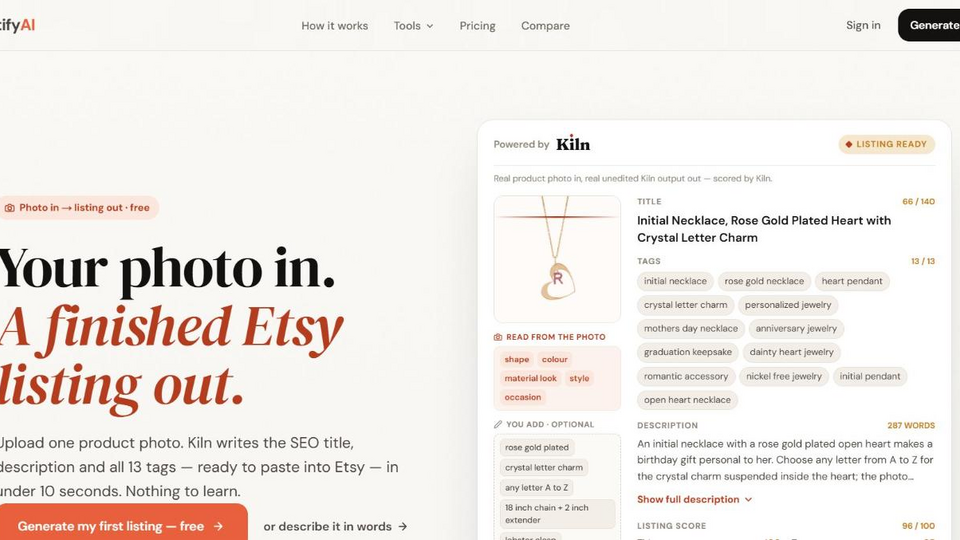 Screenshot of ListifyAI