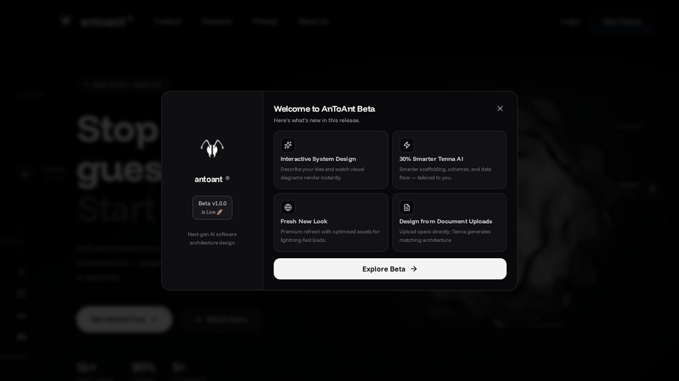 Screenshot of antoant