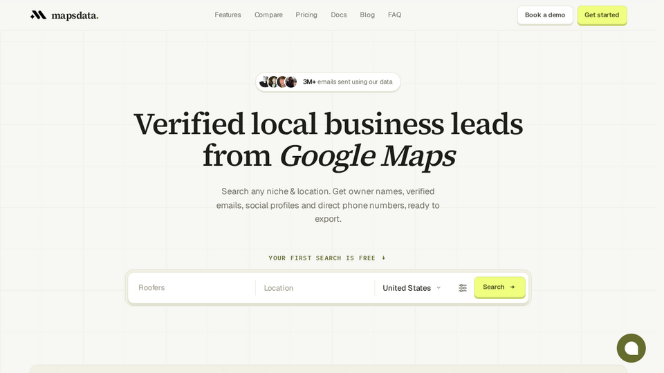 Screenshot of Mapsdata