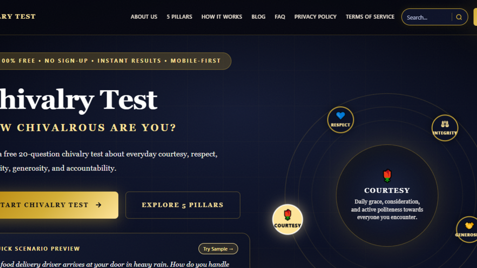 Screenshot of Chivalry Test