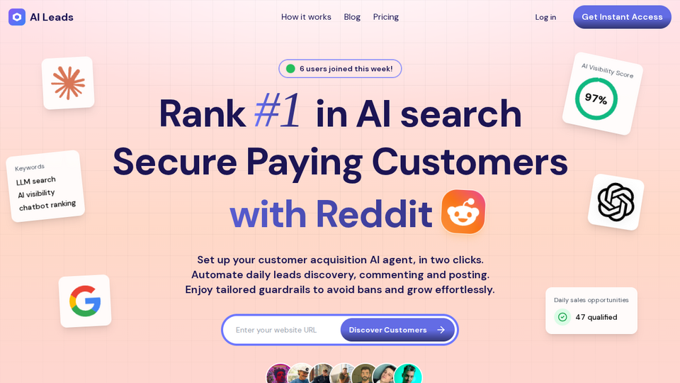 Screenshot of AI Leads