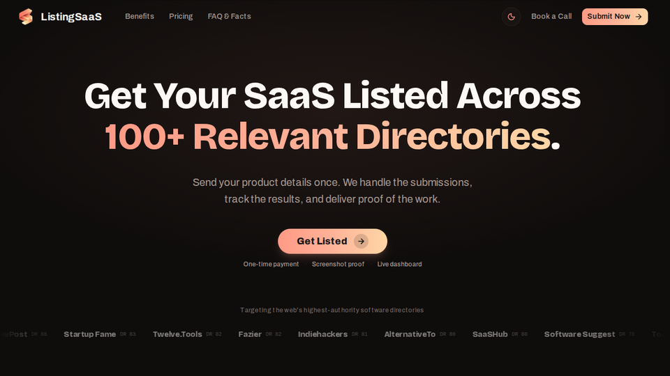 Screenshot of ListingSaaS