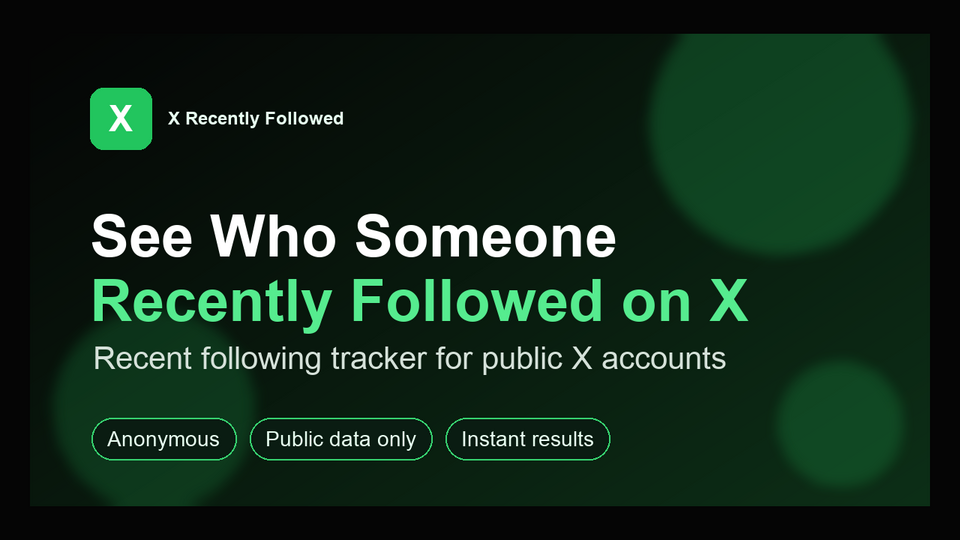 Screenshot of Recently Followed