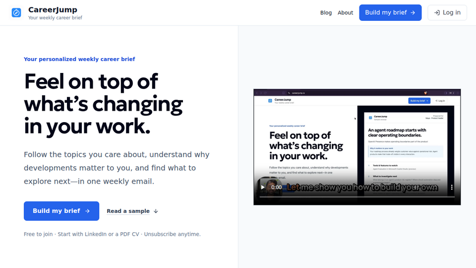 Screenshot of CareerJump