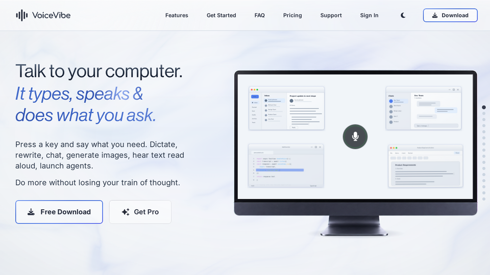 Screenshot of VoiceVibe