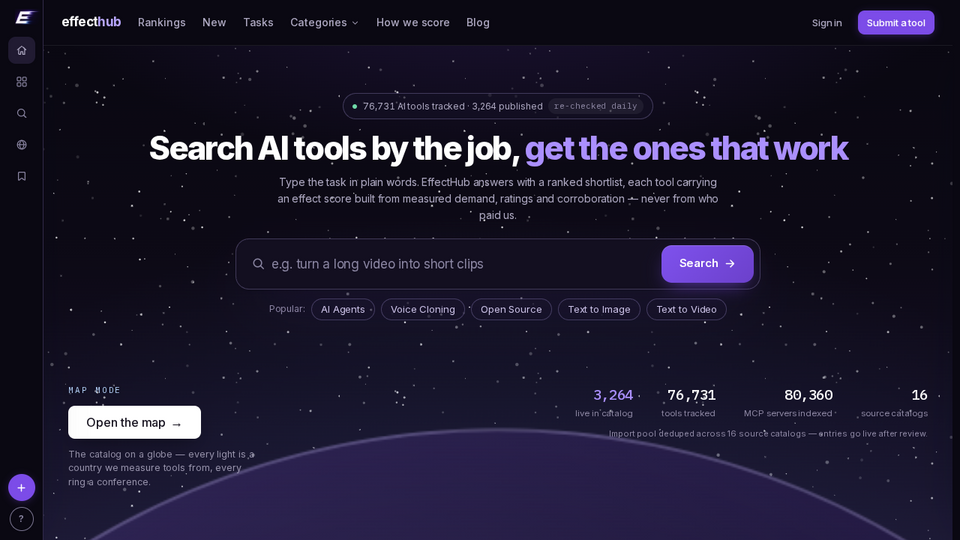 Screenshot of EffectHub
