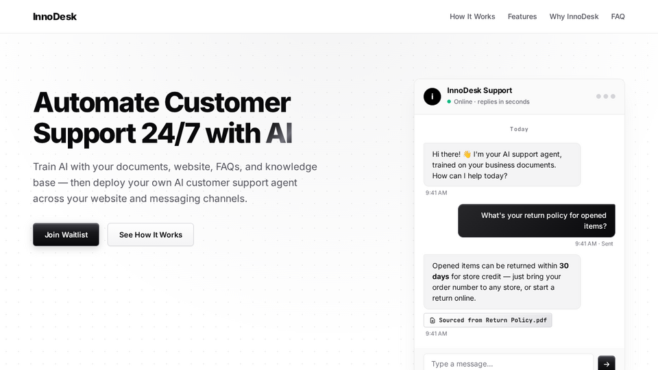 Screenshot of InnoDesk