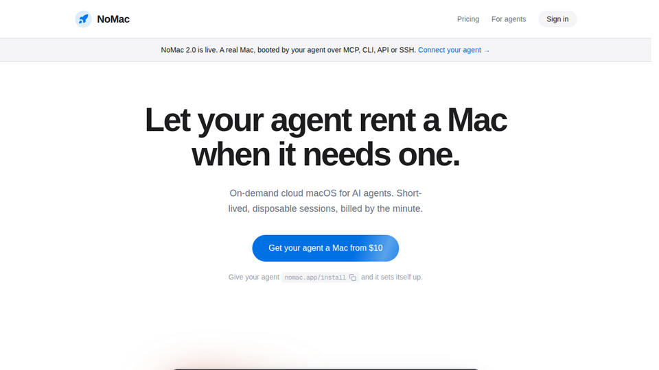Screenshot of NoMac