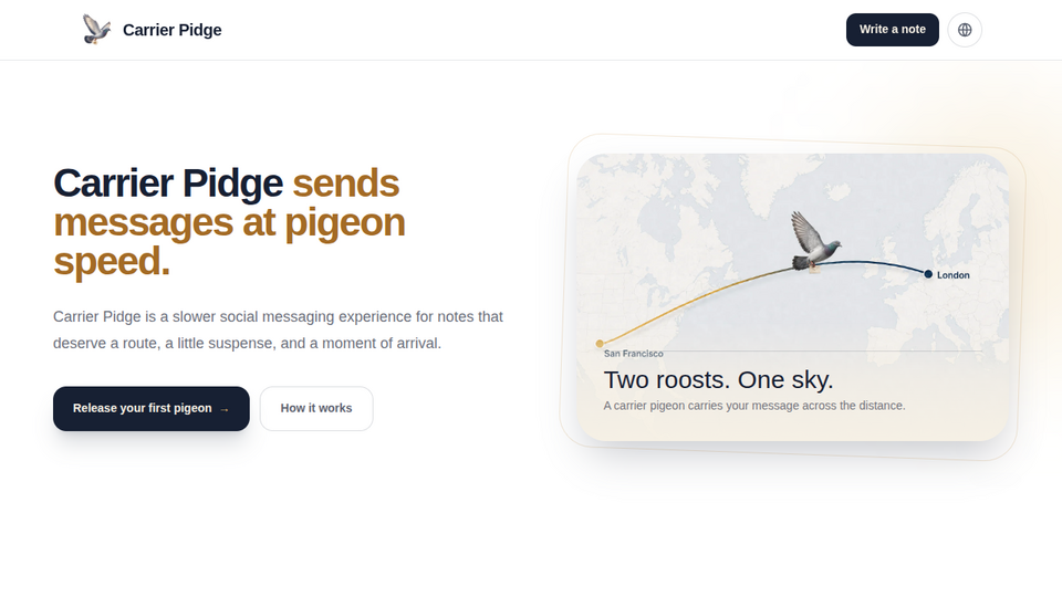 Screenshot of Carrier Pidge