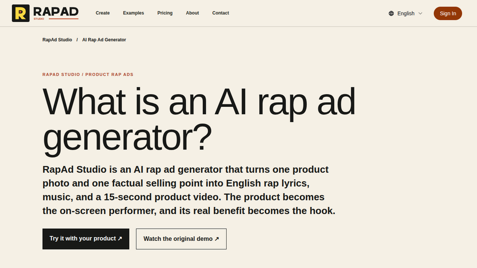 Screenshot of RapAd Studio