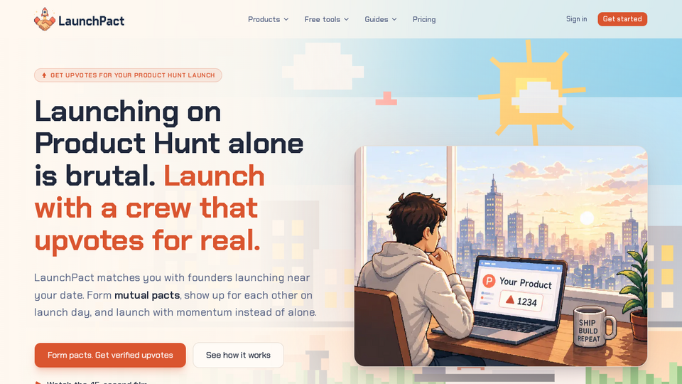 Screenshot of LaunchPact