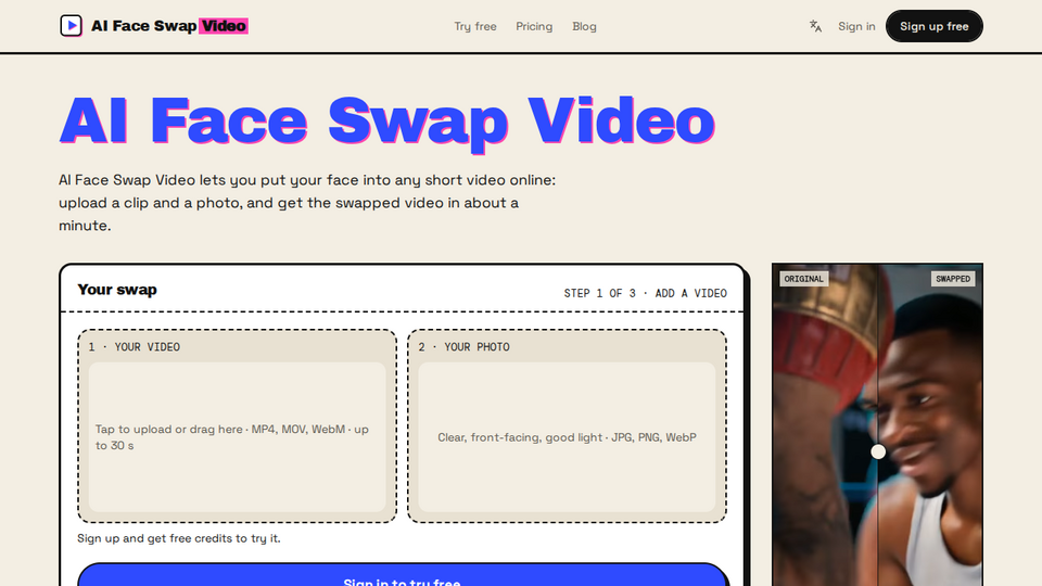 Screenshot of AI Face Swap Video