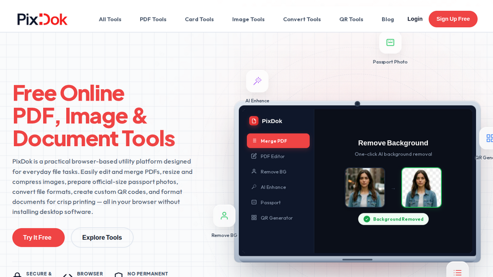 Screenshot of PixDok