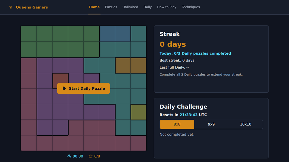 Screenshot of Queens Gamers
