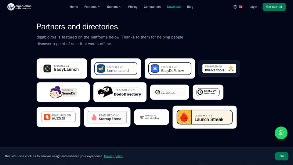 Screenshot of digabloPos